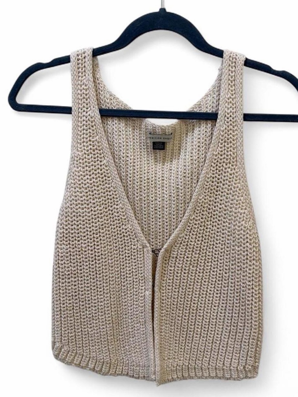 Cream Knit Sleeveless Top